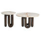 Kennedy Marble Top/Mango base Loop Coffee Table
