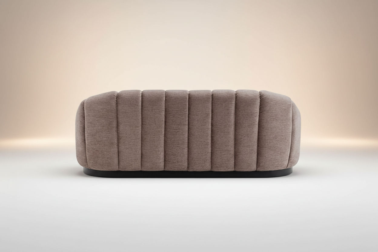 MADELEY 2.5-SEATER CHENILLE SOFA MINK - MyChocolateWood