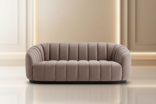MADELEY 2.5-SEATER CHENILLE SOFA MINK - MyChocolateWood