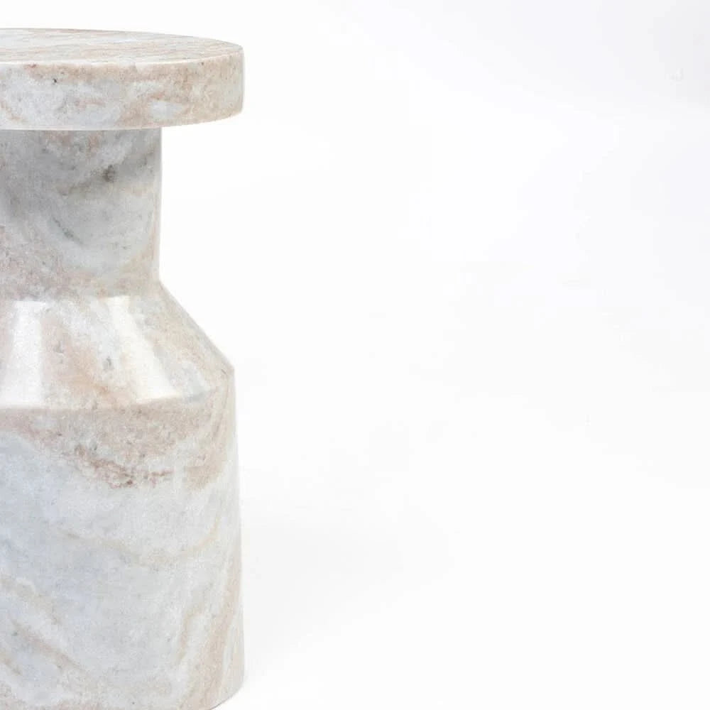 SAGE SOLID MARBLE SIDE TABLE/LAMP TABLE/ACCENT TABLE - MyChocolateWood