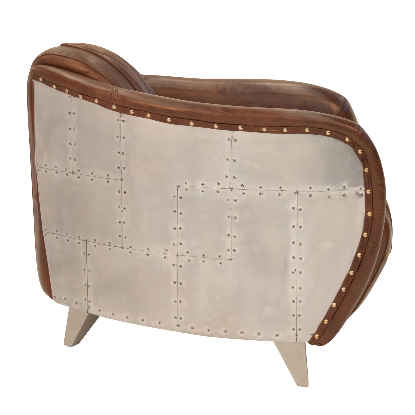 PINTO VINTAGE LEATHER ARMCHAIR TOP GRAIN COW HIDE - MyChocolateWood