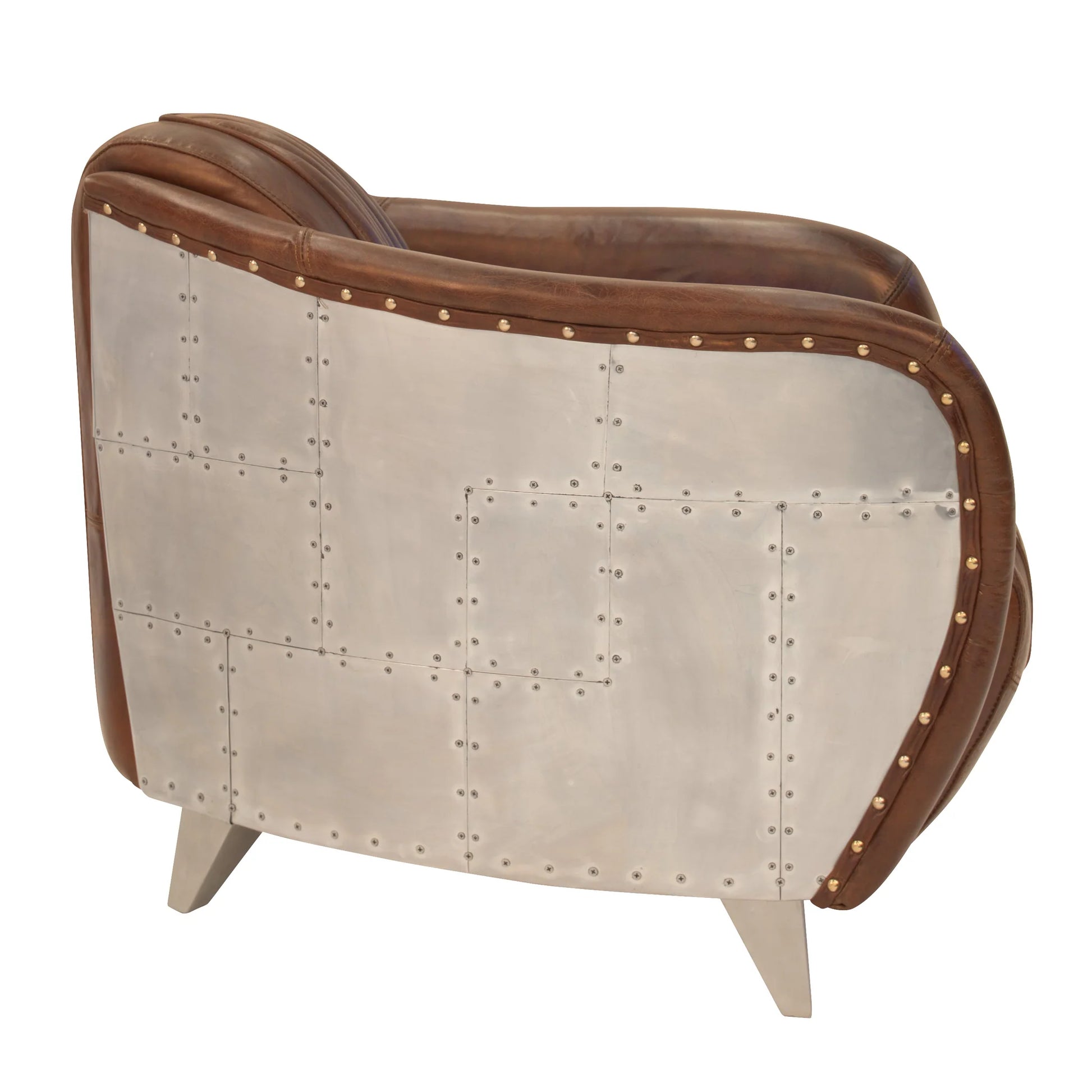 PINTO VINTAGE  LEATHER ARMCHAIR TOP GRAIN COW HIDE - MyChocolateWood