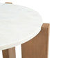 Nadia Mango Hardwood & Marble Lamp Table / Side Table