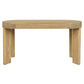 BRENTWOOD SOLID MINDI 2-DRAWER OVAL DESK NATURAL - MyChocolateWood