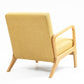 DAXTON ARMCHAIR  ACCENT CHAIR - NATURAL RUBBERWOOD FRAME/YELLOW FABRIC