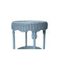 Wenglor Rattan Side Table in Ocean Blue top
