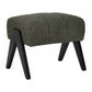 PELLERIN FABRIC ARMCHAIR & MATCHING STOOL DARK GREEN - MyChocolateWood