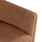 Magna Contemporary Fabric Armchair in Cinnamon - Chocolate Wood