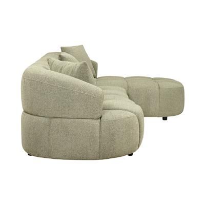 Elvina Fabric 2-Seater Sofa w/ RHF Chaise Pistachio