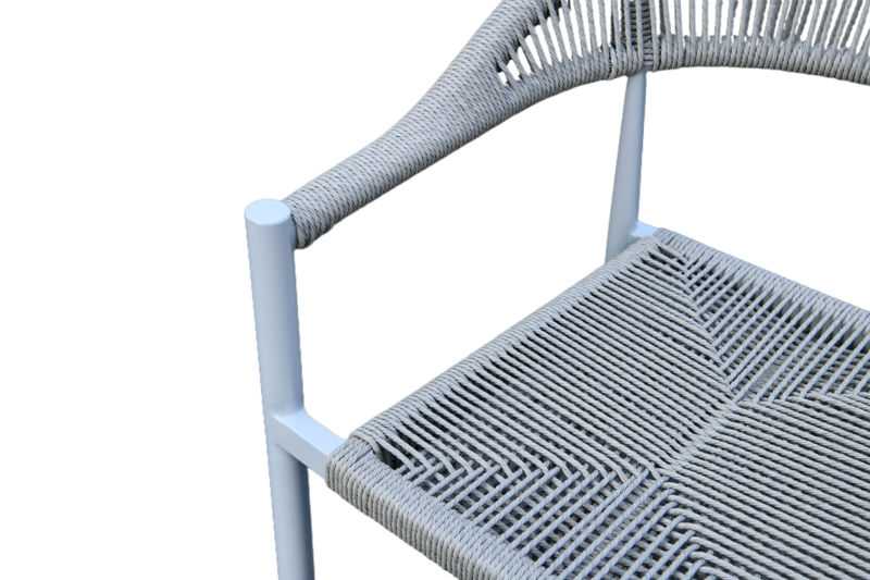Allerton Aluminium/Rope Look Wicker Design Outdoor Dining Chair