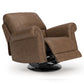 EMBER FAUX LEATHER 1 SEATER RECLINER ARMCHAIR/ROCKING CHAIR BROWN - MyChocolateWood