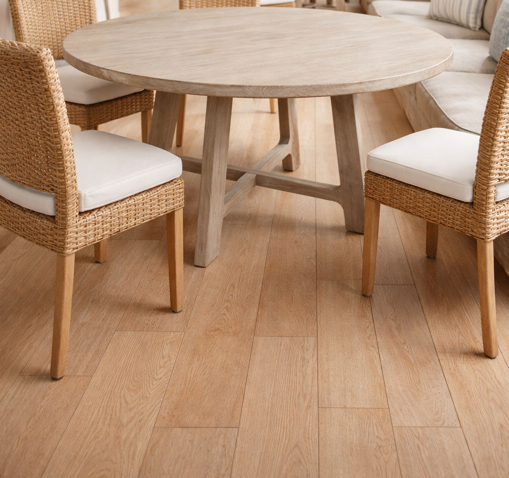 NEVANA RECYCLED ELM TIMBER ROUND DINING TABLE 150CM. DIA. - MyChocolateWood