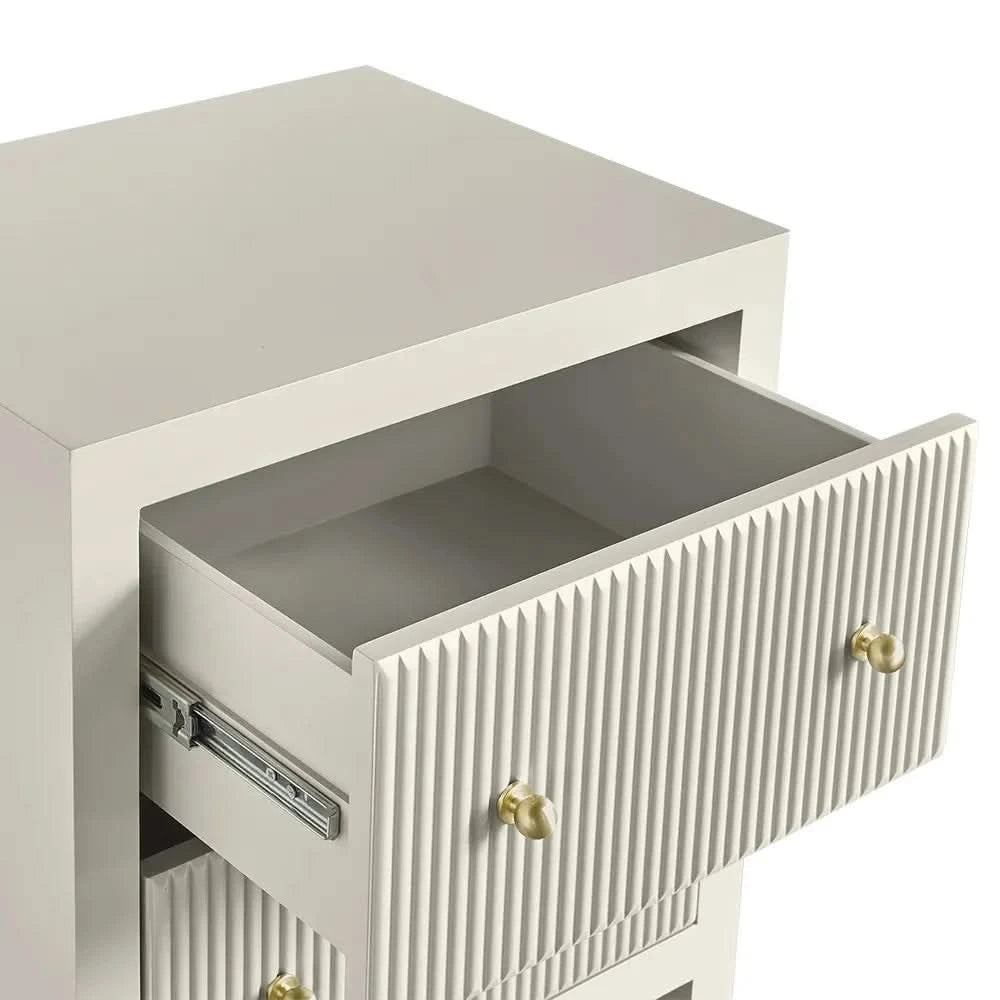 JAYLA SMALL 2-DRAWER GREY  BEDSIDE TABLE - MyChocolateWood