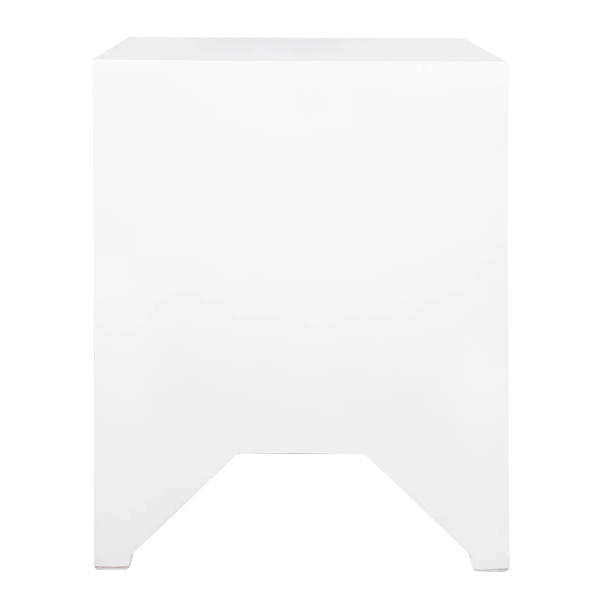 JAYLA SMALL WHITE  2-DRAWER BEDSIDE TABLE - MyChocolateWood