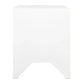Jayla Small 2-Drawer Bedside Table in White - Chocolate Wood