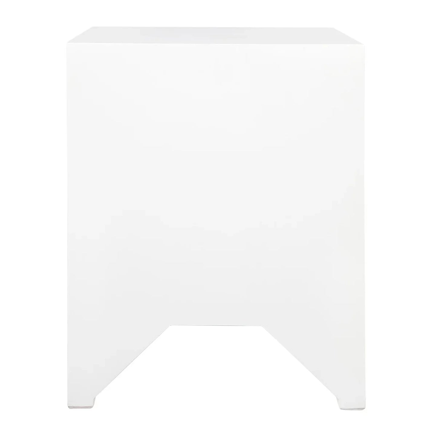 Jayla Small 2-Drawer Bedside Table in White - Chocolate Wood