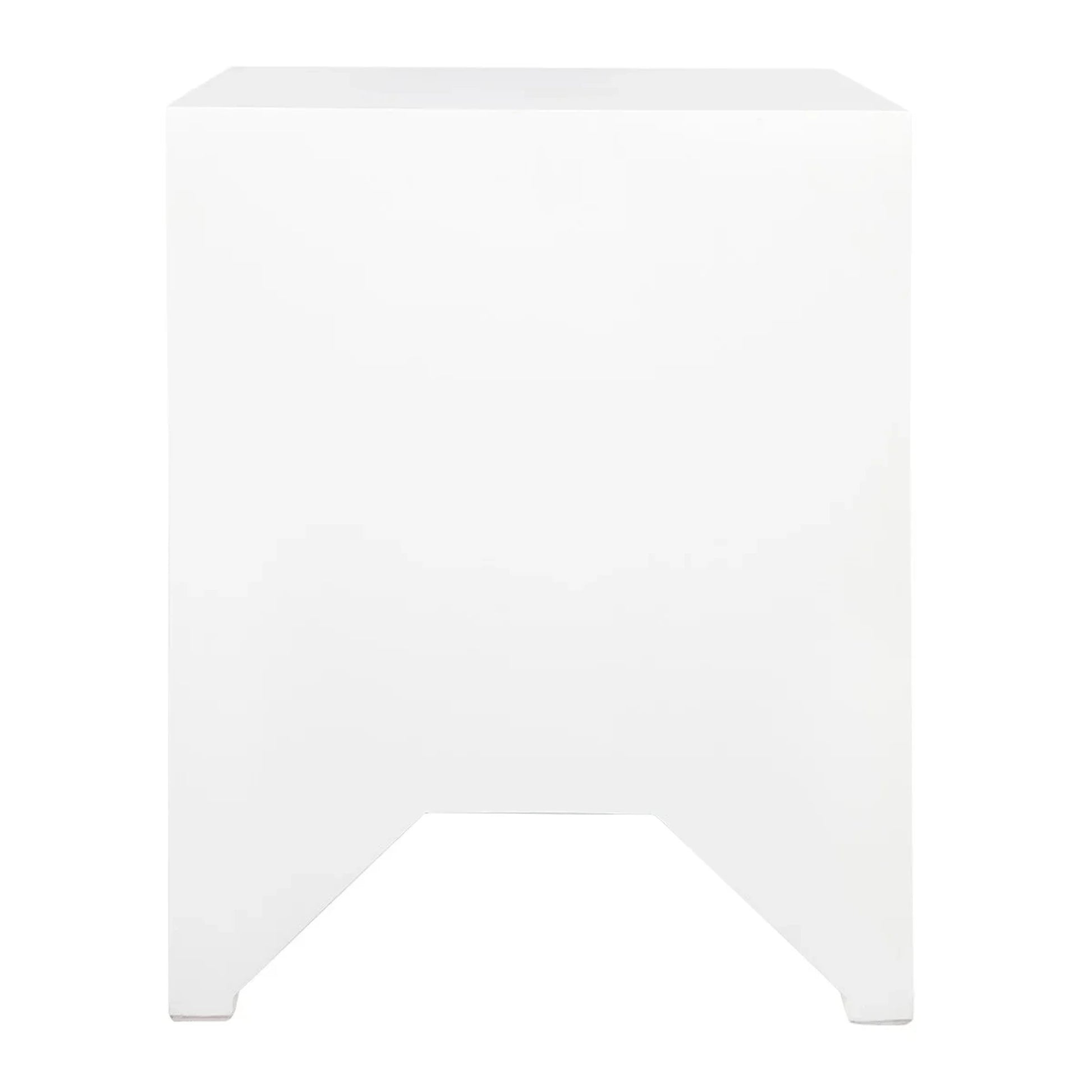 Jayla Small 2-Drawer Bedside Table in White - Chocolate Wood