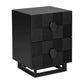 TALISA CONTEMPORARY 2-DRAWER SMALL BEDSIDE TABLE BLACK
