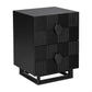 Talisa Contemporary 2-Drawer Small Bedside Table in Black angle