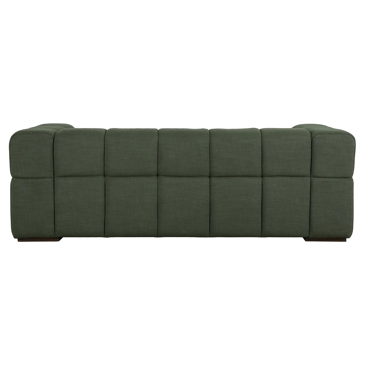 Taylor 3-Seater Mahogany Timber Sofa Sienna Moss Green