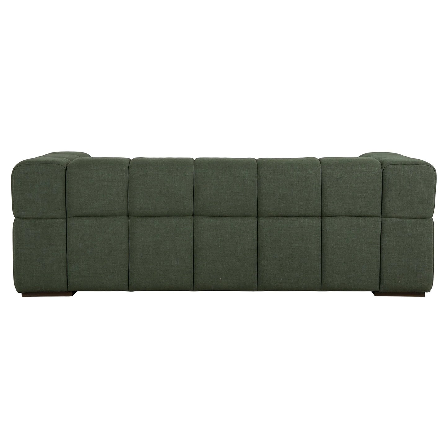 Taylor 3-Seater Mahogany Timber Sofa Sienna Moss Green