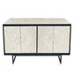 VANYA  MOTHER OF PEARL HAND INLAY 2-DOOR 4-SHELF SIDEBOARD/BUFFET - MyChocolateWood