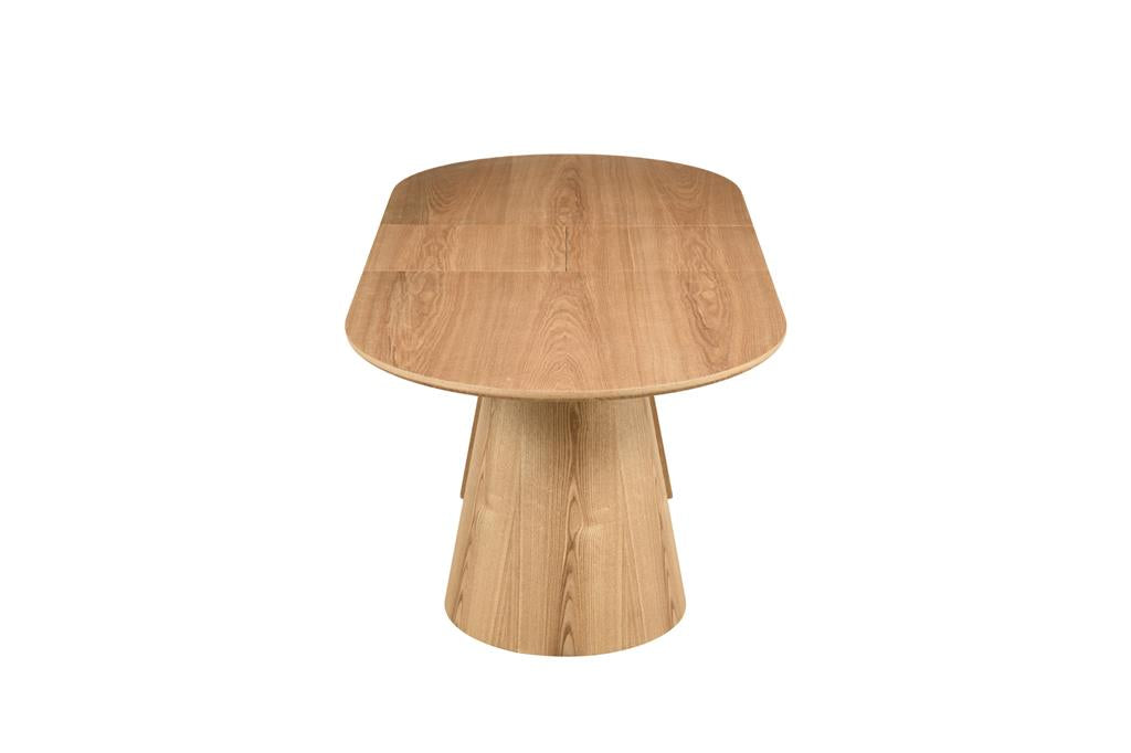 Sherwood Natural Oak Finish Oval Extension Dining Table  160-200cm - MyChocolateWood