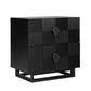 Talisa Contemporary 2-Drawer Large Bedside Table in Black angle