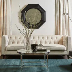 CLANCY-3-SEATER TUFTED SOFA NATURAL LINEN - MyChocolateWood
