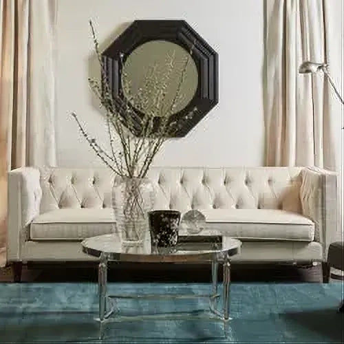 CLANCY-3-SEATER TUFTED SOFA NATURAL LINEN - MyChocolateWood