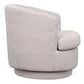 BRYNN BOUCLE SWIVEL ARMCHAIR WARM GREY - MyChocolateWood