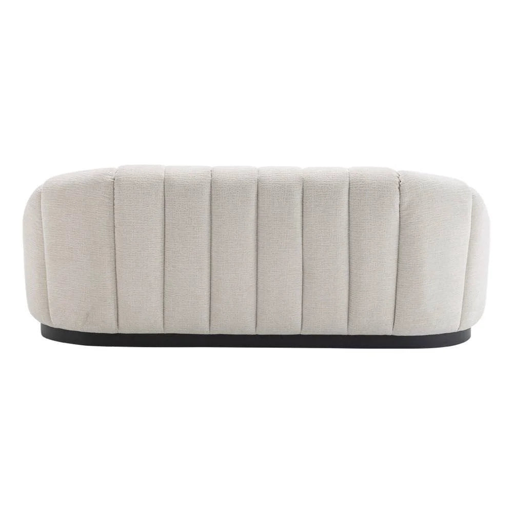 MADELEY 2.5-SEATER CHENILLE SOFA CREAM - MyChocolateWood