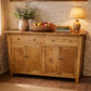 LINDI RECYCLED ELM RUSTIC COUNTRY STYLE BUFFET/SIDEBOARD  4 DOORS & 2 DRAWERS HONEY-140CM - MyChocolateWood