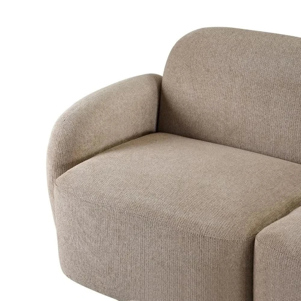 LORELEI 2-SEATER MODULAR CHENILLE SOFA TAUPE COLOUR - MyChocolateWood