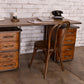 ARTURO SOLID FRUITWOOD/STEEL HOME OFFICE DESK WRITING DESK ART DECO STYLE - MyChocolateWood