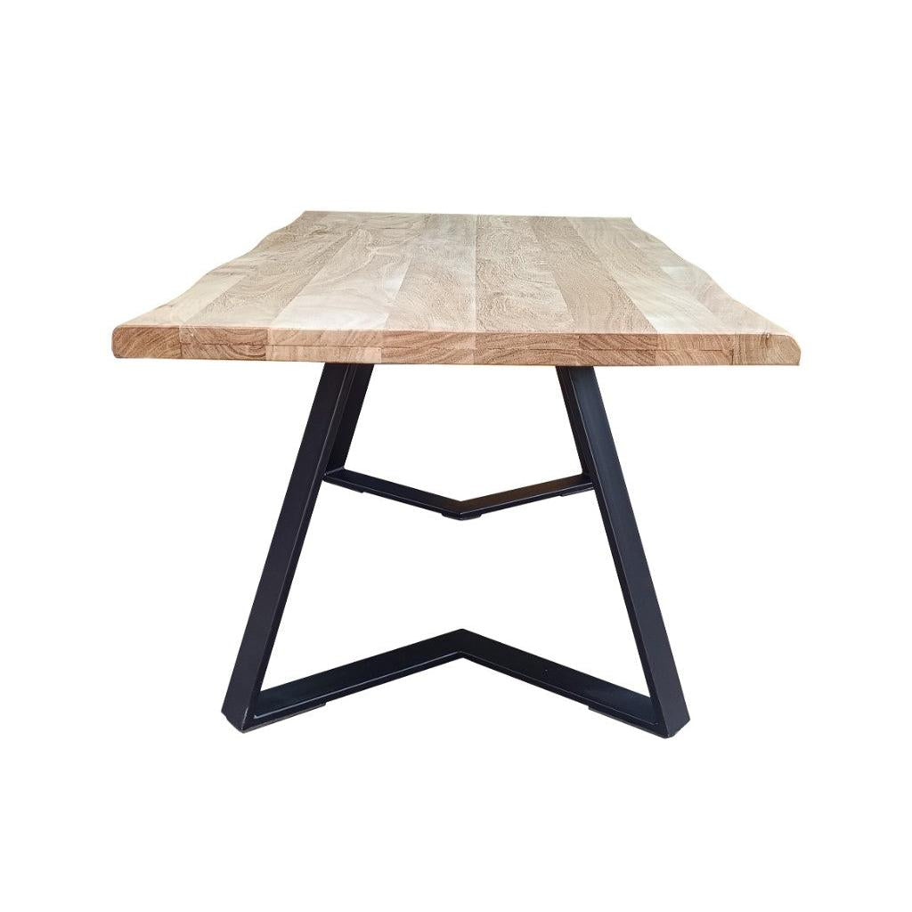 ARNIK ACACIA WOOD RECTANGULAR COFFEE TABLE  OCCASIONAL TABLE NATURAL /BLACK - MyChocolateWood