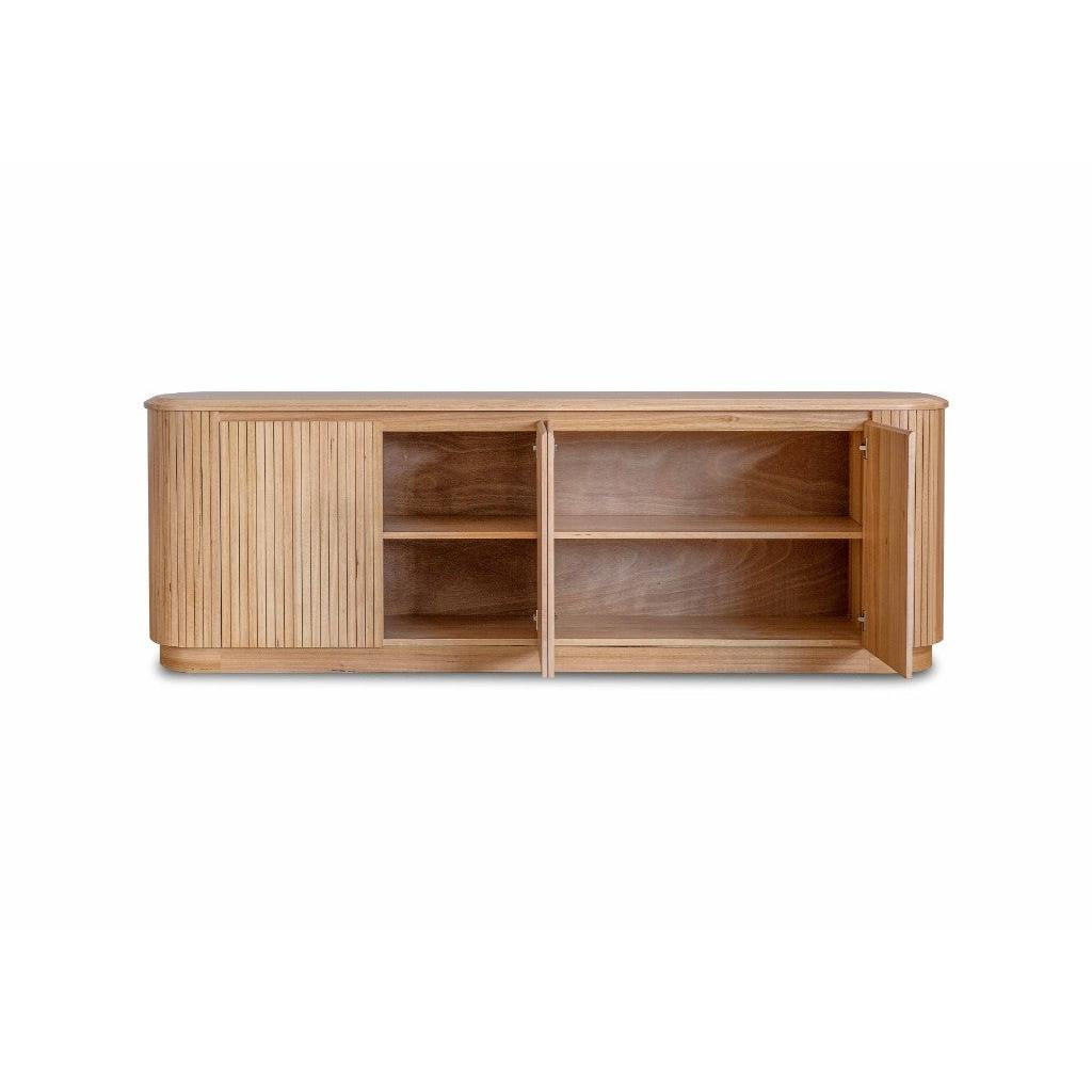 REMY NATURAL ASH 4 DOOR BUFFET SIDEBOARD IN NATURAL ASH COLOUR 200CM - MyChocolateWood