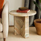 ELOWEN  SOLID MARBLE SIDE TABLE/LAMP TABLE/ACCENT TABLE - MyChocolateWood