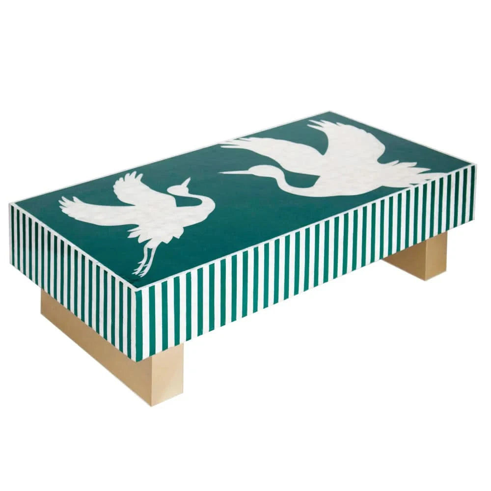 EMMINA MOTHER OF PEARL HAND INLAY COFFEE TABLE - LUXE ARTISAN DESIGN - MyChocolateWood