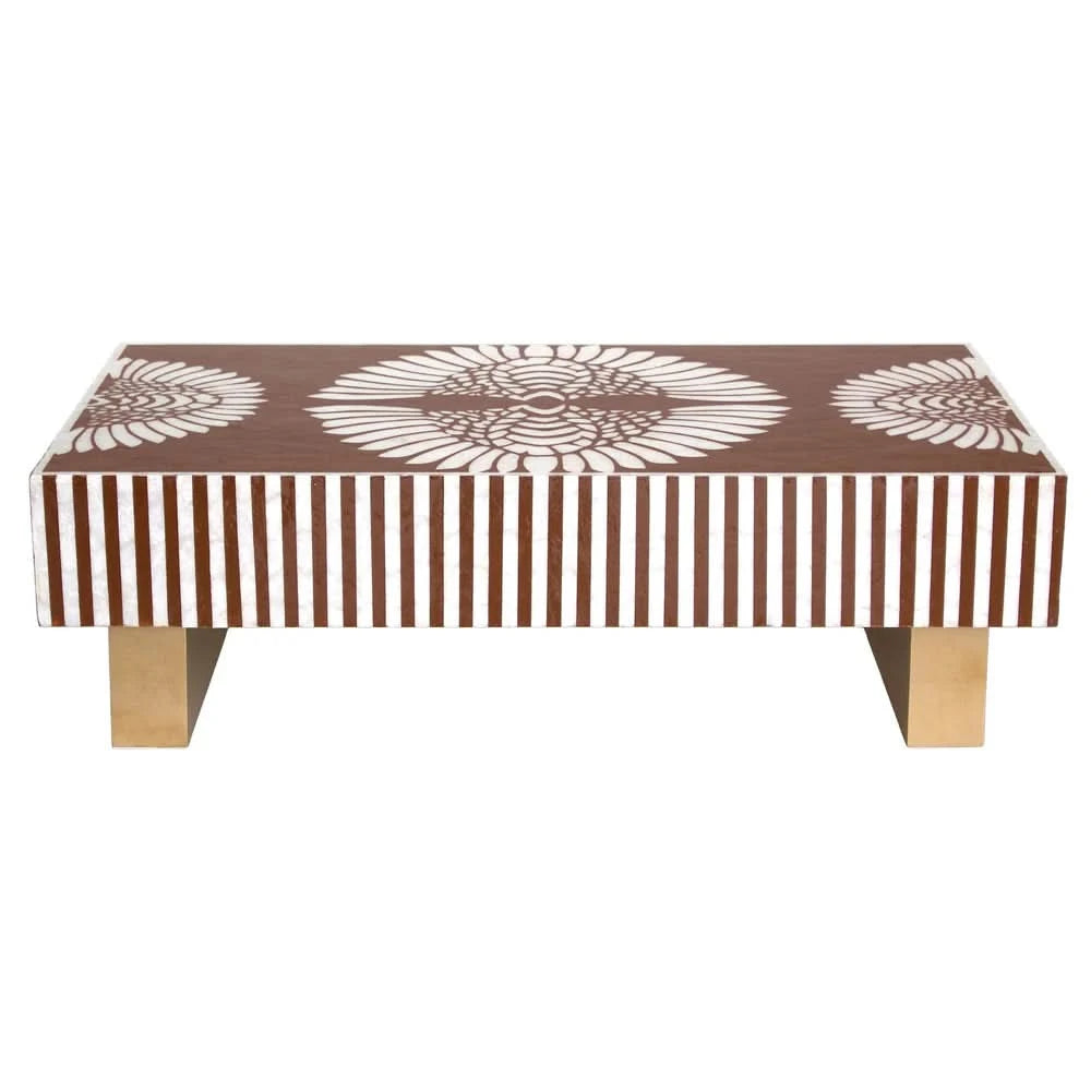ARIA MOTHER OF PEARL HAND INLAY COFFEE TABLE - MyChocolateWood