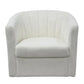 Winthrop Swivel Armchair in Ivory Chenille angle