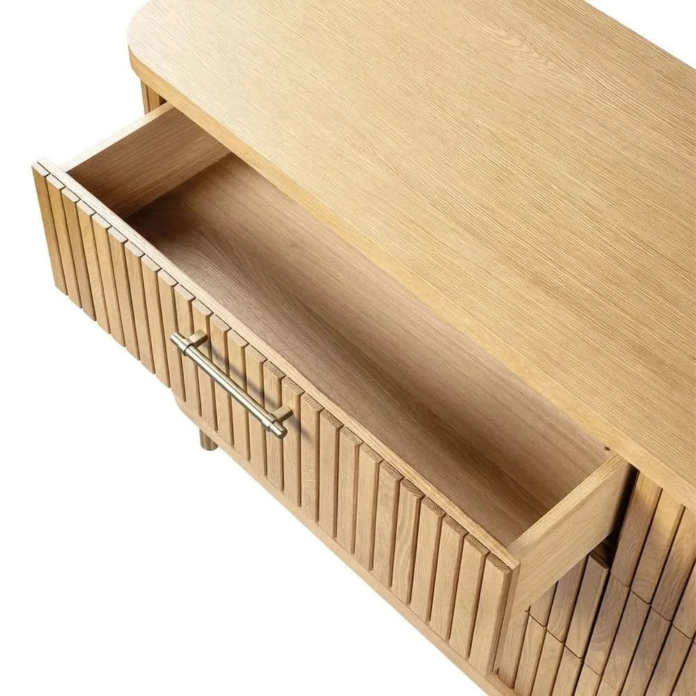 PEMBROKE OAK TIMBER 6-DRAWER CHEST OF DRAWERS NATURAL - MyChocolateWood