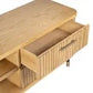 PEMBROKE OAK TIMBER 4-DRAWER TV UNIT ETU NATURAL 200CM - MyChocolateWood