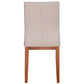 OAKLEY LEATHER DINING CHAIR LIGHT MOCHA/BLACKWOOD - MyChocolateWood