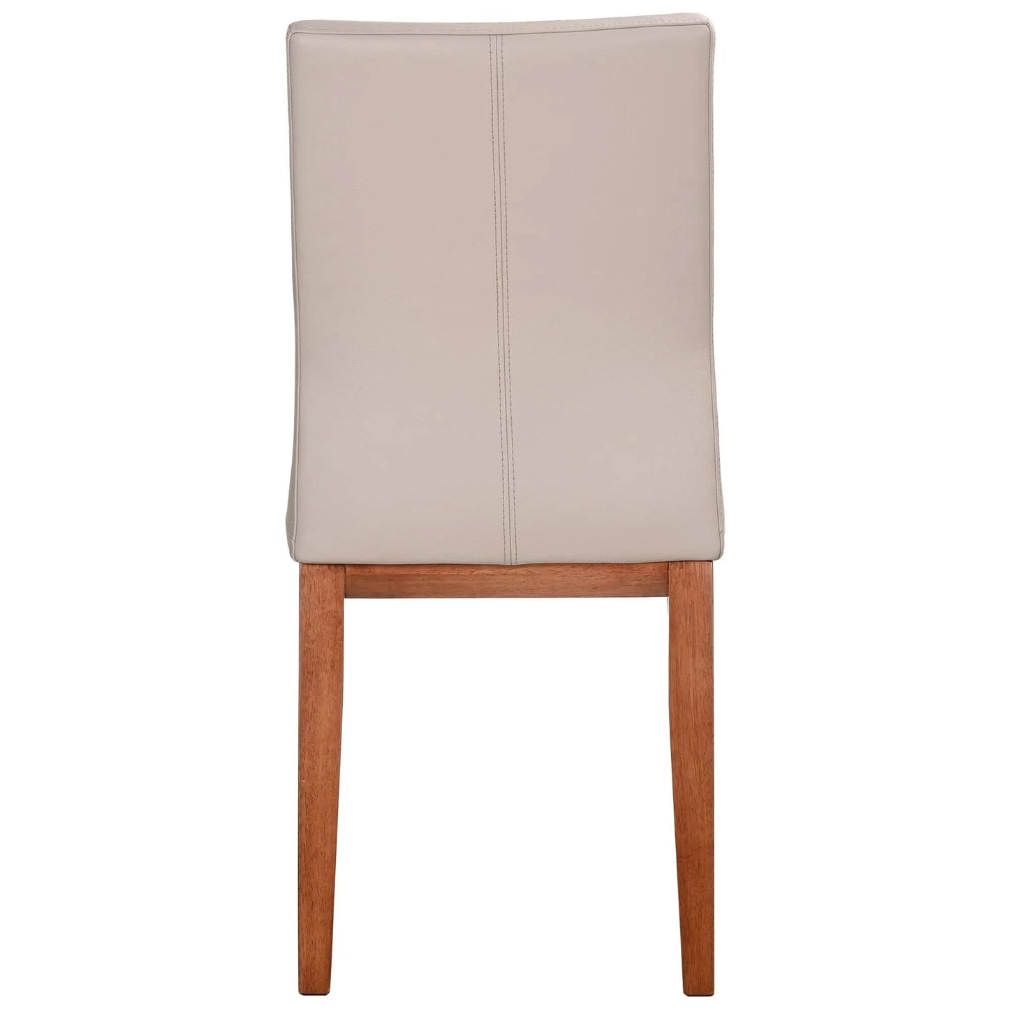 OAKLEY LEATHER DINING CHAIR LIGHT MOCHA/BLACKWOOD - MyChocolateWood