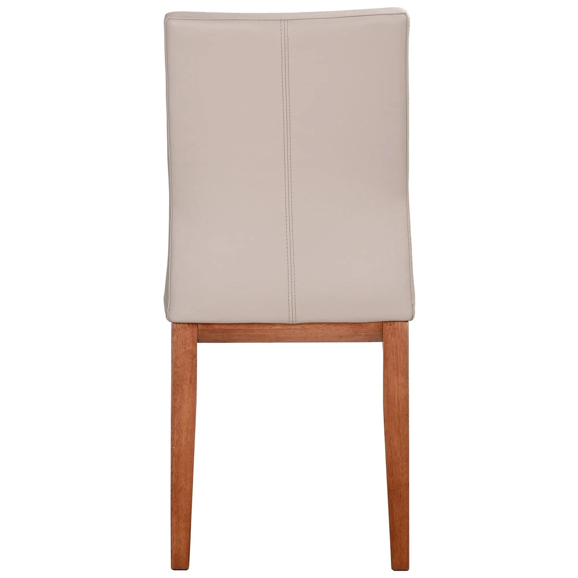 OAKLEY LEATHER DINING CHAIR LIGHT MOCHA/BLACKWOOD - MyChocolateWood