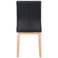 OAKLEY LEATHER DINING CHAIR BLACK - MyChocolateWood