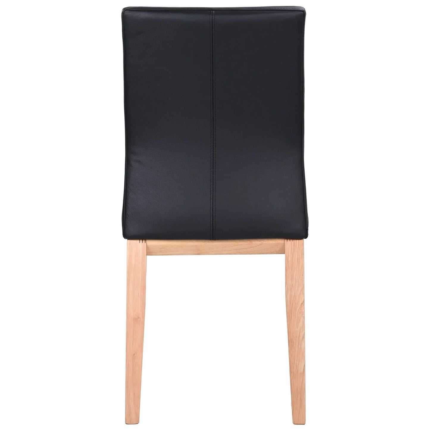 OAKLEY LEATHER DINING CHAIR BLACK - MyChocolateWood