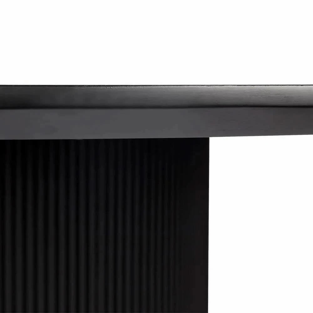 BELGRAVIA OVAL DINING TABLE 240CM SATIN BLACK - MyChocolateWood