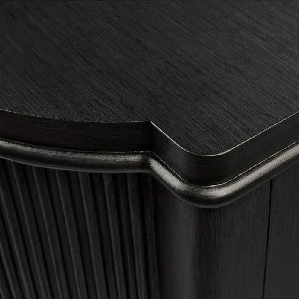 DIANNA MARBLE ART DECO 6 DRAWER CHEST OF DRAWERS ACCENT CHEST BLACK - MyChocolateWood